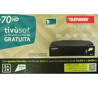 DECODER HD + SCHEDA ATTIVATA INCLUSA TIVÙSAT SATELLITARE TELEFUNKEN TFK-S2000