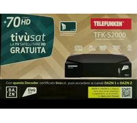 DECODER HD TIVÙSAT CON SCHEDA INCLUSA SATELLITARE TELEFUNKEN TFK-S2000
