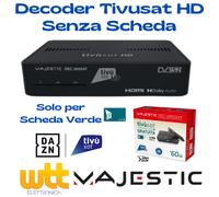 DECODER HD TIVUSAT SATELLITARE SENZA SCHEDA SMART CARD PER TESSERA TIVUSAT VERDE