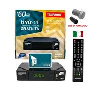 DECODER HD TIVÙSAT SCHEDA GIÀ ATTIVATA, ACTIVATED SATELLITARE LNB OMAGGIO