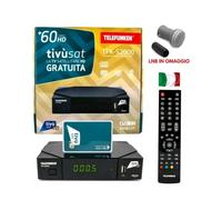 DECODER HD TIVÙSAT SCHEDA GIÀ ATTIVATA, ACTIVATED SATELLITARE LNB OMAGGIO