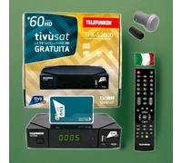 DECODER HD TIVÙSAT SCHEDA GIÀ ATTIVATA, ACTIVATED SATELLITARE LNB OMAGGIO