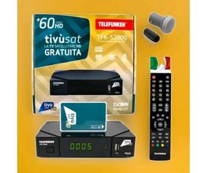 DECODER HD TIVÙSAT SCHEDA GIÀ ATTIVATA, ACTIVATED SATELLITARE LNB OMAGGIO