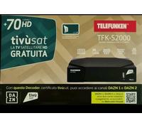 DECODER HD TIVÙSAT SCHEDA INCLUSA ATTIVATA ACTIVATED TELEFUNKEN TFK-S2000