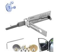 Decoder per chiavi in acciaio inox, Strumento per lo scasso di serrature con decoder per chiavi, Decoder per grimaldelli, Kit per lo scasso di serrature per serrature da porta con varie forme (SS002)