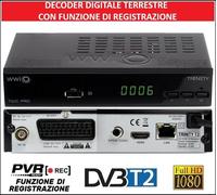 Decoder Ricevitore Digitale Terrestre DVB-T2 HD HDMI H265 Pvr Registra Su USB