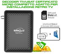 Ricevitore Satellitare Full HD Tvsat Ufficiale Tv Sat Decoder Tv Tivusat Tessera