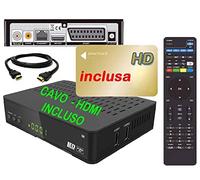 Decoder Satellitare HD 1080p Compatibile con TV satellitare Con Tessera Gold Inclusa Da Attivare S2 DVB-S2 HEVC H265 MAIN 10 CON TESSERA con TV SATELLITARE INCLUSA. Telecomando 2 in 1