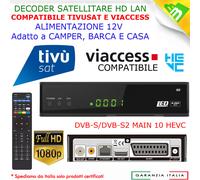 DECODER SATELLITARE HD BWARE HK540GT + LAN HD COMPATIBILE TV SVIZZERA