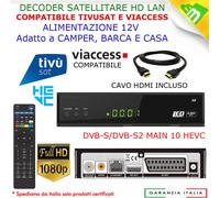 DECODER SATELLITARE HD RX540EV+WIFI+CAVO HDMI,LEGGE SCHEDE TIVUSAT E TV SVIZZERA