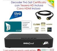 Decoder satellitare tivù sat HEVC MAIN 10 telecomando 2 in 1 HD USB CAVO HDMI MJ