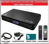 Decoder Satellitare TV SAT HD Con Scheda Tessera Smartcard Tivusat Ricevitore ^