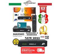 DIGIQUEST Decoder Combo Tivùsat Maximo | DVB-S2 e DVB-T2 |Telecomando 2 in 1 |Smartcard Tivùsat inclusa | Funzione di registrazione attivabile | Nero.