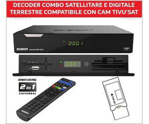 Decoder Tivusat HD Satellitare e Digitale Terrestre Compatibile Con Cam TvSat ^