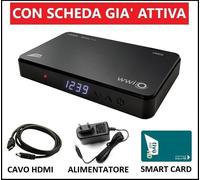 Decoder Tivu'sat Ufficiale Satellitare WWIO UNICO DVB-S2 Completo di Card Tv Sat