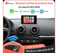 Decodificatore automatico Android CarPlay wireless da strada per Audi A3 2013-2018 con AirPlay Mirror Link Car Play Funzioni per fotocamera posteriore USB