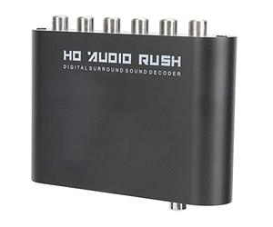 Decodificatore, Stereo Analogico, 5.1CH Converter AC-3 Decoder Digitale Ottico da Coassiale Ad Analogico Lettore Video HD, per Casa/Sala Concerti/Cinema (Host+USB+fibra ottica)