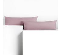 DecoKing 2 federe 20 x 145 cm, in jersey di in 100% Jersey di Cotone Pettinato, con chiusura lampo, colore: ambra