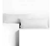 DecoKing 2 federe 40 x 120 cm Jersey 100% in 100% Jersey di Cotone Pettinato pettinato cerniera bianca ambra