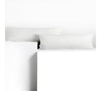 DecoKing 2 federe 40 x 145 cm Jersey 100% in 100% Jersey di Cotone Pettinato pettinato chiusura lampo bianco ambra