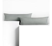 DecoKing 2 federe 40 x 145 cm jersey in 100% Jersey di Cotone Pettinato chiusura lampo acciaio ambra