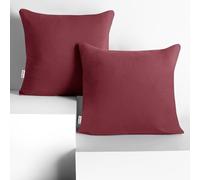DecoKing 2 federe 50 x 50 cm, jersey di in 100% Jersey di Cotone Pettinato, chiusura lampo, rosa antico, ambra