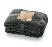 DecoKing- Coperta in microfibra, pile morbido, Tessuto, 170 x 210 cm, Grigio