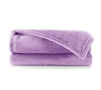 DecoKing Coperta Plaid Pile 150 x 200 cm per Letto una Piazza e Mezza Calda Accogliente e Spessa in Morbido Velluto Per Letto Divano Sedia Tutte le Stagioni Lilla Mic