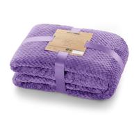 DecoKing- Coperta in microfibra, pile morbido, Tessuto, 150 x 200 cm, Viola