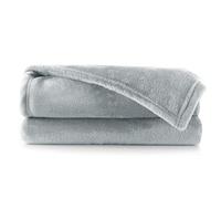 DecoKing Coperta Plaid Pile 160 x 210 cm per Letto una Piazza e Mezza Calda Accogliente e Spessa in Morbido Velluto Per Letto Divano Sedia Tutte le Stagioni Argento Mic