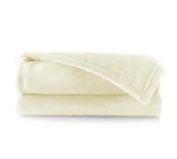 DecoKing Coperta Plaid Pile 160 x 210 cm per Letto una Piazza e Mezza Calda Accogliente e Spessa in Morbido Velluto Per Letto Divano Sedia Tutte le Stagioni Ecru Mic