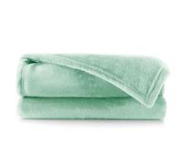 DecoKing Coperta Plaid Pile 160 x 210 cm per Letto una Piazza e Mezza Calda Accogliente e Spessa in Morbido Velluto Per Letto Divano Sedia Tutte le Stagioni Menta Mic