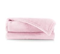 DecoKing Coperta Plaid Pile 200 x 220 cm per Letto Matrimoniale Calda Accogliente e Spessa in Morbido Velluto Per Letto Divano Sedia Tutte le Stagioni Rosa Polvere Mic