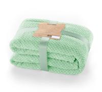DecoKing Coperta Plaid Pile 220x240 cm per Letto Matrimoniale Calda Accogliente e Spessa in Morbido Velluto Stile Scandinavo Per Letto Divano Sedia Tutte le Stagioni Menta Henry