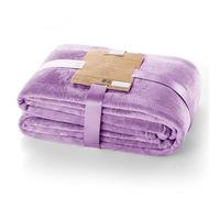 DecoKing Coperta Plaid Pile 70 x 150 cm per Letto Singolo Calda Accogliente e Spessa in Morbido Velluto Per Letto Divano Sedia Tutte le Stagioni Lilla Mic