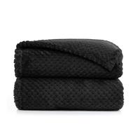 DecoKing- Coperta in microfibra, pile morbido, Tessuto, 70 x 150 cm, Nero