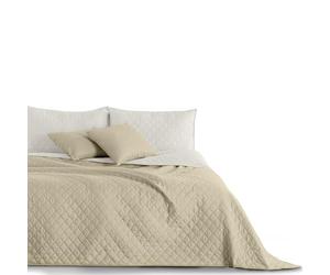 DecoKing Copriletto Reversibile Bicolore Bianco Beige Axel 1 Piazza e Mezza 200x220 cm