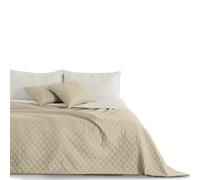 DecoKing Copriletto Reversibile Bicolore Bianco Beige Axel 2 piazze Matrimoniale 240x260 cm