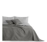 DecoKing Copriletto Reversibile Bicolore Grigio Argento Acciaio Axel 1 Piazza 170x210 cm