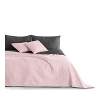 DecoKing Copriletto Reversibile Bicolore Rosa Chiaro Grigio Antracite Axel 1 Piazza e Mezza 220x240cm