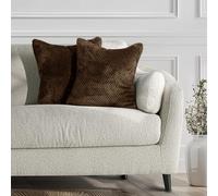 DecoKing Henry 57292, 2 federe per cuscini da 45 x 45 cm, in microfibra, con chiusura lampo, colore: marrone