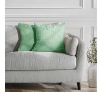 DecoKing Henry 58411, 2 federe per cuscini da 45 x 45 cm, in microfibra, con chiusura lampo, in pile, colore: menta piperita