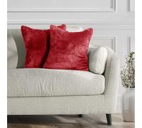 DecoKing Henry 58435-2 federe per cuscini da 45 x 45 cm, in microfibra, con chiusura lampo, colore: rosso