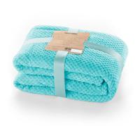 DecoKing Henry, Morbida Coperta in Microfibra/Pile, Coperta da Giorno, da Salotto, in Stile scandinavo, Poliestere, Turchese, 220 x 240 cm