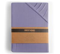 DecoKing Lenzuolo con Angoli Matrimoniale Elasticizzati 200x220-220x240 cm 100% Jersey in Cotone Pettinato Morbido 200x220cm - 220x240cm Lavendel Amber