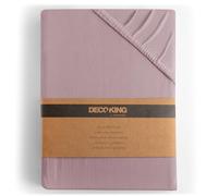 DecoKing Lenzuolo con Angoli una Piazza e Mezza Elasticizzati 100x200-120x200 cm 100% Jersey in Cotone Pettinato Morbido 100x200cm - 120x200cm Erica Amber