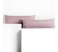 DecoKing Set di 2 federe 40 x 145 * 2 cm, jersey 100% cotone pettinato, chiusura a cerniera Erica Amber