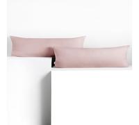 DecoKing 2 federe 40 x 145 cm jersey in 100% Jersey di Cotone Pettinato chiusura lampo viola ambra