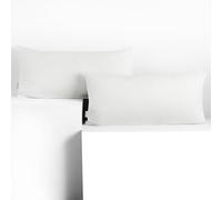 DecoKing 2 federe 40 x 80 cm Jersey 100% cotone pettinato chiusura lampo bianco ambra