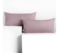 DecoKing Set di 2 federe 40 x 80 * 2 cm, jersey 100% cotone pettinato, chiusura a cerniera Erica Amber